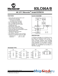 Datasheet 93LC66A-ISM manufacturer Microchip